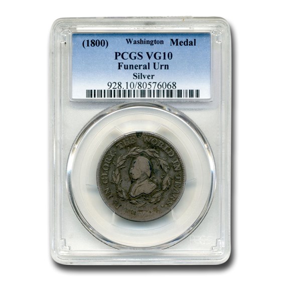 1800 Washington Funeral Medal VG-10 PCGS (Silver) 1800 Washington Funeral Medal VG-10 PCGS (Silver)